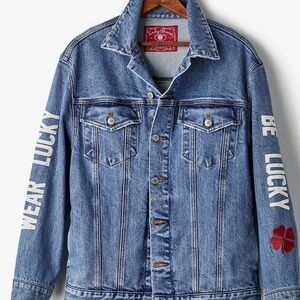 Totally Lucky Boyfriend Trucker Denim Jacket. Size XL
